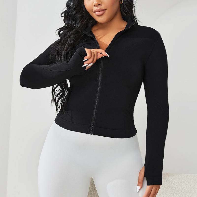 Быстросохнущая телесного цвета фитнес-йога куртка на молнии с длинным рукавом, облегающий спортивный топ с высокой эластичностью для женщин XXXL чёрный
Быстросохнущая телесного цвета фитнес-йога куртка на молнии с длинным рукавом, облегающий спортивный топ с высокой эластичностью для женщин XXXL чёрный