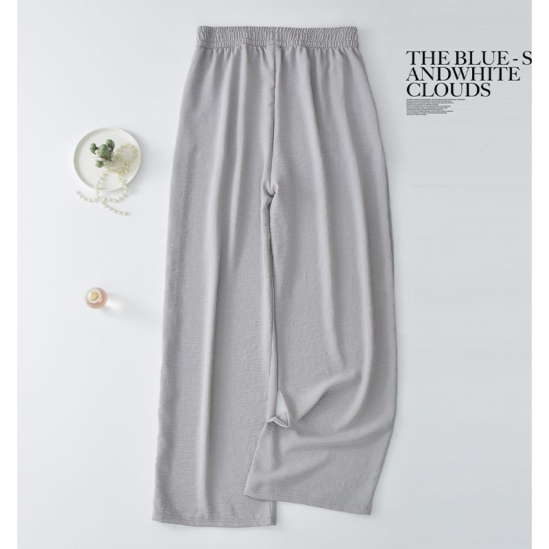 High Waist Drooping Ice Silk Wide-Leg Pants Loose Straight-leg Slim Looking Casual Pants Plus Size Elastic Waist with Pocket Sun Protection Long Pants Light gray L (Recommendation 45.00 kg-55.00 kg
High Waist Drooping Ice Silk Wide-Leg Pants Loose Straight-leg Slim Looking Casual Pants Plus Size Elastic Waist with Pocket Sun Protection Long Pants Light gray L (Recommendation 45.00 kg-55.00 kg