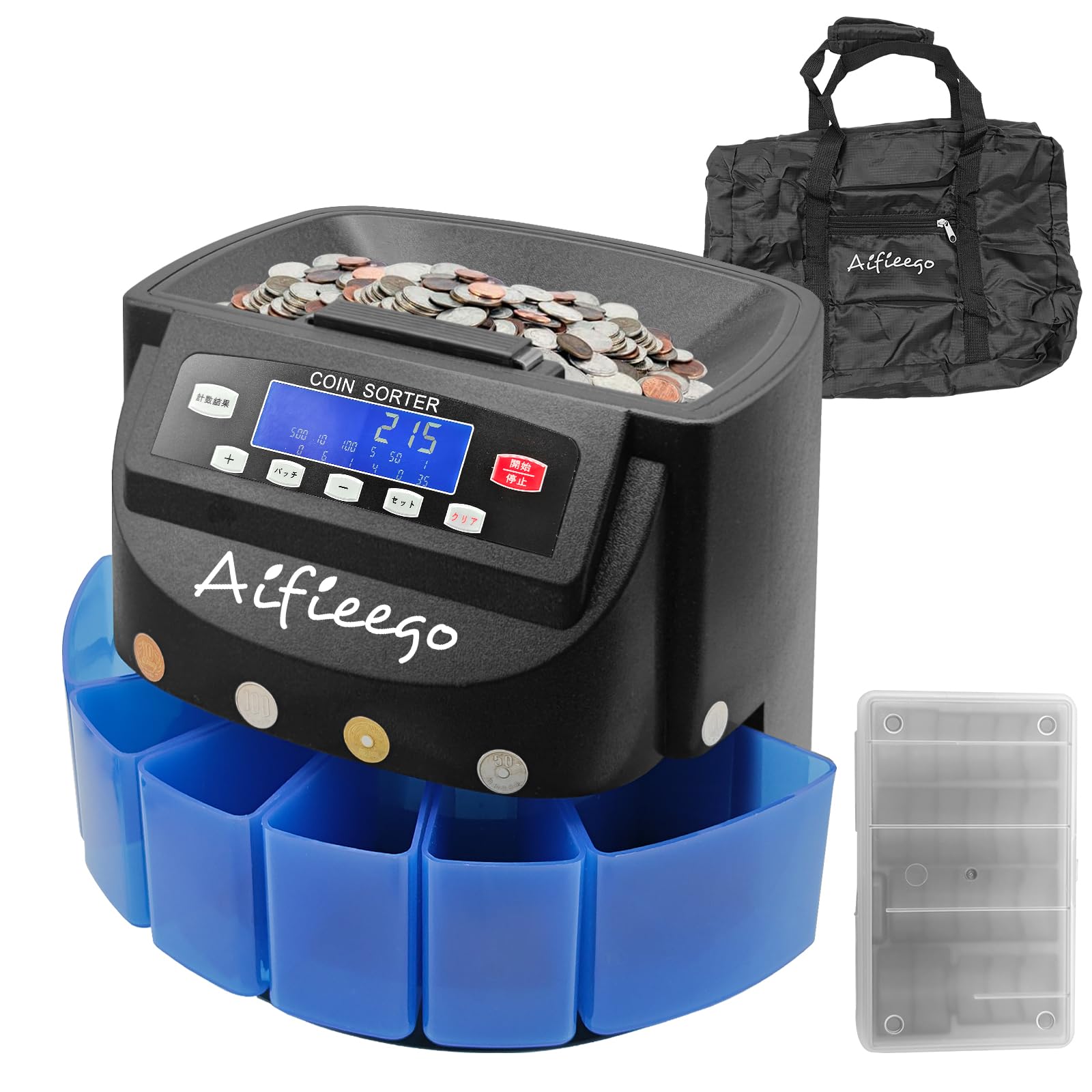 Aifieego Coin Money Small Change Sorting High Precision Coin Counting Automatic Money Exchange Coin Money Counting Money Display Coin Case Office Use чорний
Aifieego Coin Money Small Change Sorting High Precision Coin Counting Automatic Money Exchange Coin Money Counting Money Display Coin Case Office Use чорний