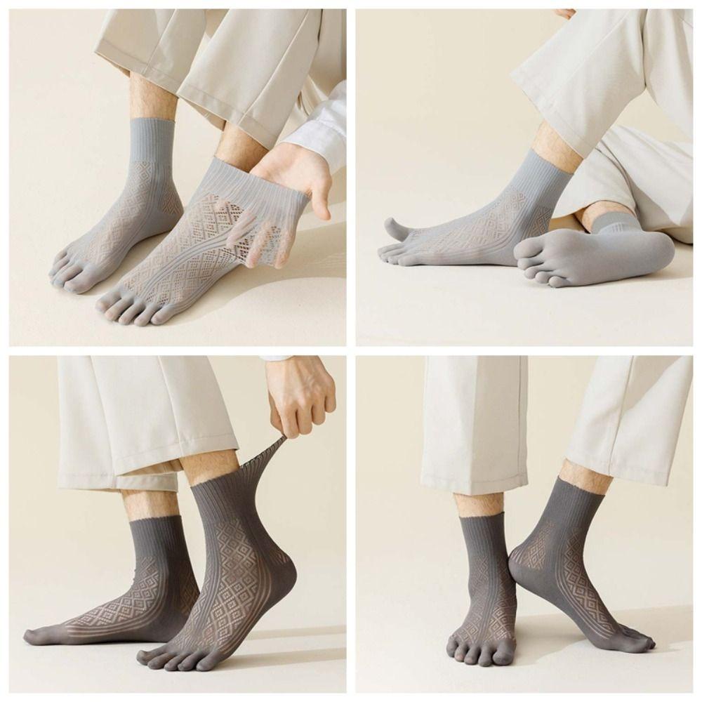 5Pairs Mesh Thin Male Five Toe Socks Anti-Odor Mid-calf Stockings Fashion Split Toe Tube Socks Men 5Pairs Grey
5Pairs Mesh Thin Male Five Toe Socks Anti-Odor Mid-calf Stockings Fashion Split Toe Tube Socks Men 5Pairs Grey