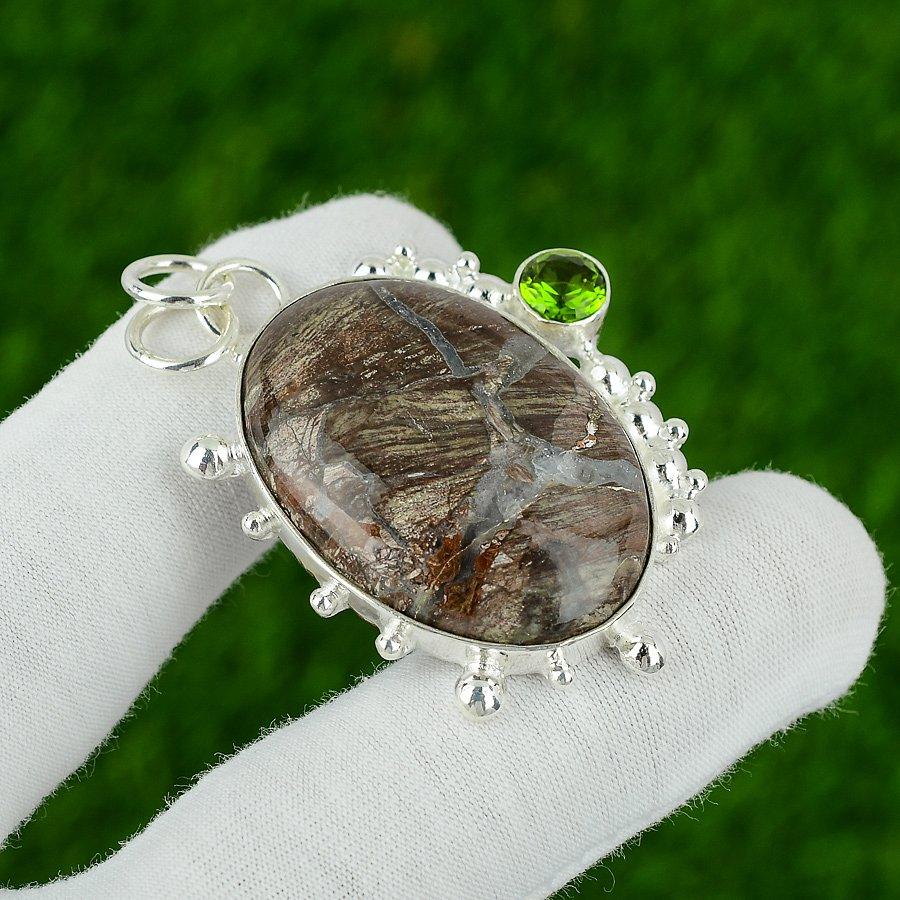 Birthday Gift For Her Natural Rock Calci Gemstone Pendant 925 Sterling Silver
Birthday Gift For Her Natural Rock Calci Gemstone Pendant 925 Sterling Silver