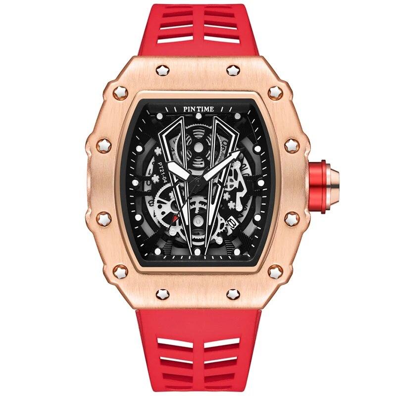 PINTIME Quartz Watch Clock Male Red Gold Wristwatch Men Luxury Chronograph Hip Hop Watches Military Cool Man Mens Wrist Watch
PINTIME Quartz Watch Clock Male Red Gold Wristwatch Men Luxury Chronograph Hip Hop Watches Military Cool Man Mens Wrist Watch