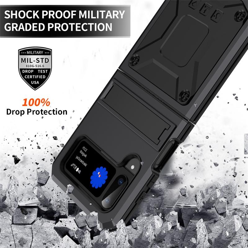 For Samsung Galaxy Z Flip4 5G Phone Case Metal+Silicone+PC Dust-proof Drop-proof Anti-wear Back Cover with Magnetic Kickstand Silver
For Samsung Galaxy Z Flip4 5G Phone Case Metal+Silicone+PC Dust-proof Drop-proof Anti-wear Back Cover with Magnetic Kickstand Silver