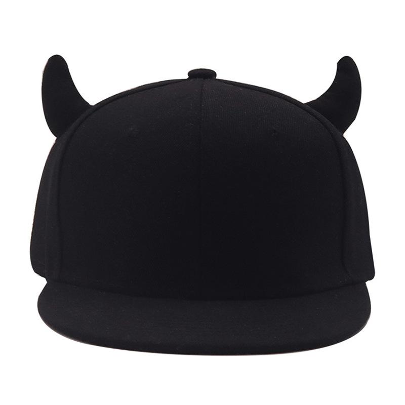 ZEXIN Модная кепка с плоскими полями из коровьего рога для уличных танцев в стиле хип-хоп Весна и осень Солнцезащитный крем Широкополая кепка с утиным языком Бейсбольная кепка с плоскими полями 58-60cm чёрный