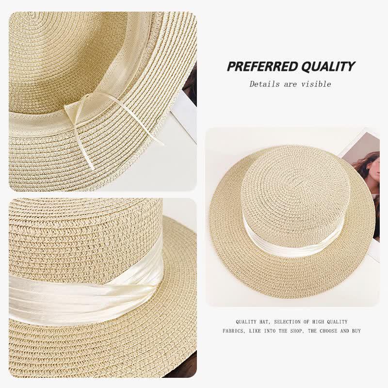 Elegant Flat-Top Straw Sun Hat
Elegant Flat-Top Straw Sun Hat