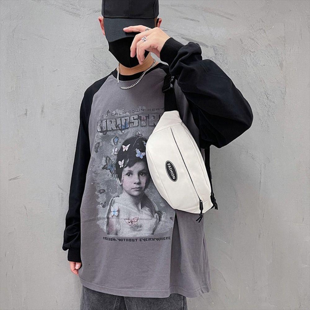 Adjustable Shoulder Strap Diagonal Shoulder Bag Large Capacity Leisure Bag Nylon Chest Bag Sports чорний
Adjustable Shoulder Strap Diagonal Shoulder Bag Large Capacity Leisure Bag Nylon Chest Bag Sports чорний
