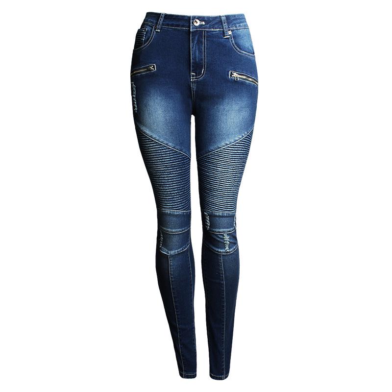 European & American Style Ripped Slim-Fit Stretch Mid-Waist Women s Denim Pencil Pants 2XL - EU 42, US 10 синий
European & American Style Ripped Slim-Fit Stretch Mid-Waist Women s Denim Pencil Pants 2XL - EU 42, US 10 синий