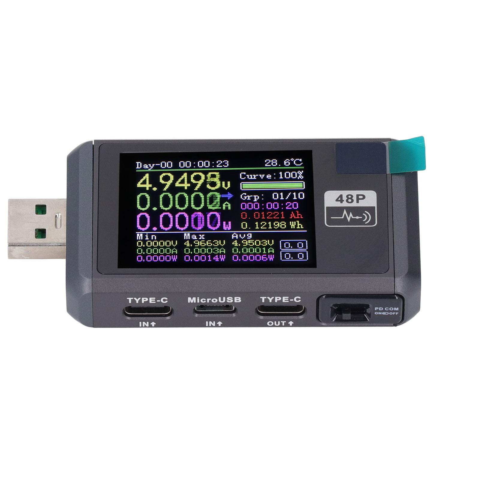 USB-мультиметр, 6-значний вимірювач напруги, струму, ємність батареї, кабель, тестер внутрішнього опору з
USB-мультиметр, 6-значний вимірювач напруги, струму, ємність батареї, кабель, тестер внутрішнього опору з