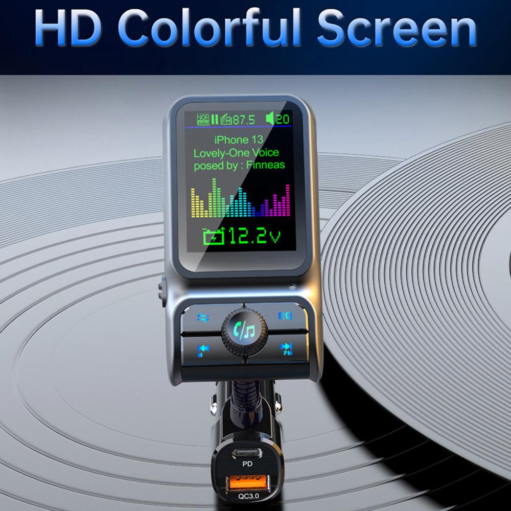 BC85 Car Bluetooth-compatible Player QC3.0/PD Fast Charger 1.77 Color Screen Car FM Transmitter Support EQ Sound Adjustment Type A
BC85 Car Bluetooth-compatible Player QC3.0/PD Fast Charger 1.77 Color Screen Car FM Transmitter Support EQ Sound Adjustment Type A