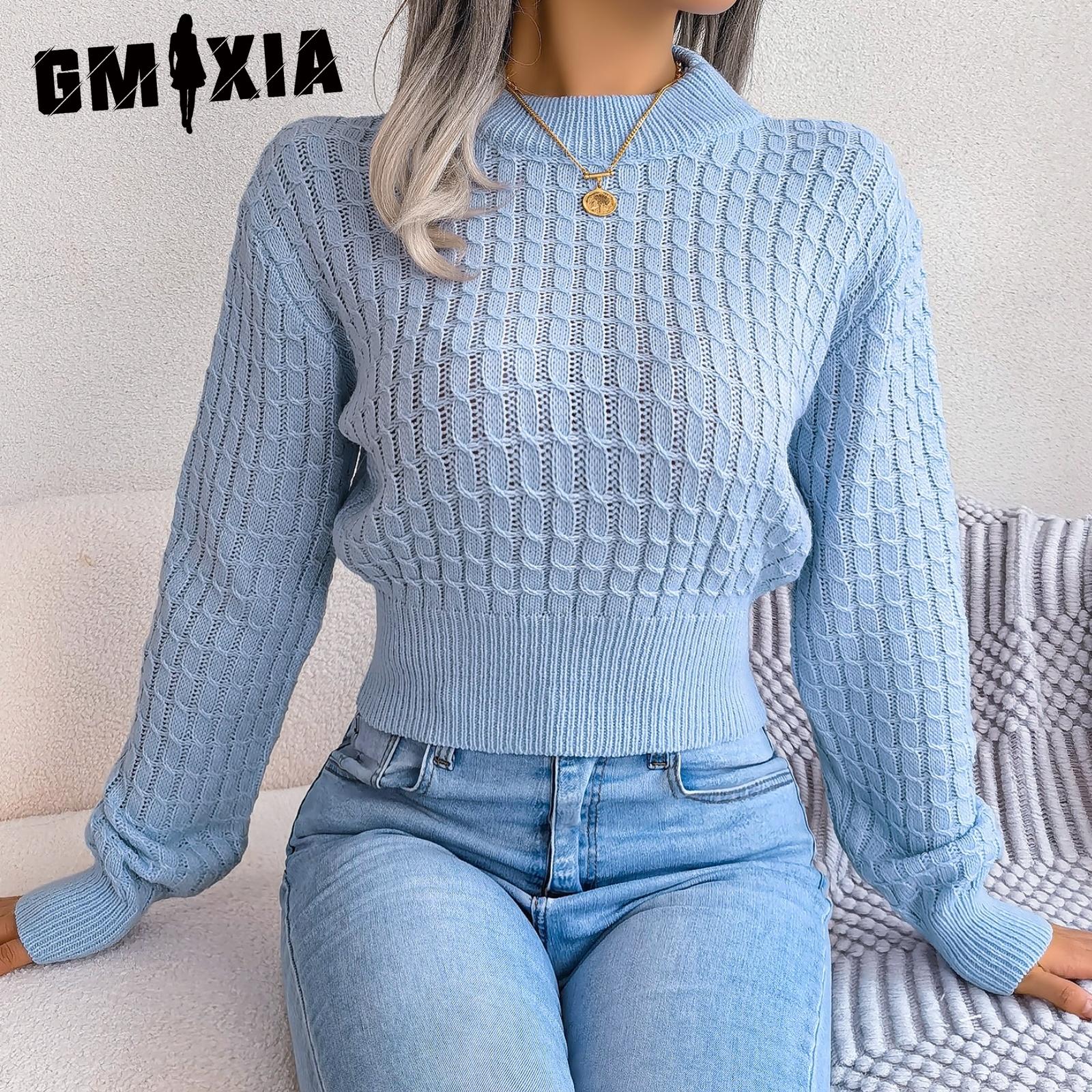 GMXIA женский модный повседневный однотонный осенне-зимний тонкий вязаный свитер с длинными рукавами и круглым вырезом в уличном стиле
GMXIA женский модный повседневный однотонный осенне-зимний тонкий вязаный свитер с длинными рукавами и круглым вырезом в уличном стиле