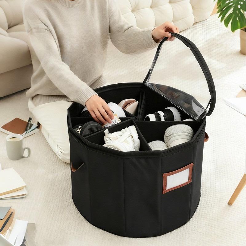 Shoe Storage Box with Removable Dividers Cylindrical Dustproof Organizer for Closet Entryway Multi-Compartment Design чорний
Shoe Storage Box with Removable Dividers Cylindrical Dustproof Organizer for Closet Entryway Multi-Compartment Design чорний
