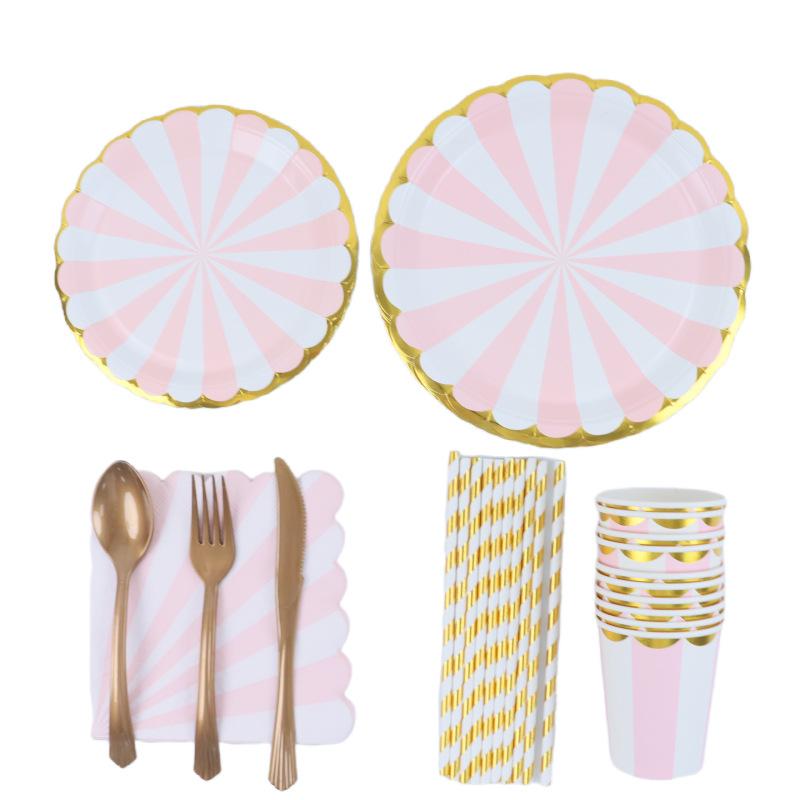 10 pcs Disposable Paper Plates & Cups Set with Elegant Gold Rim Ideal Birthday Decorations and Cake Serving Party Decorations straw рожевий
10 pcs Disposable Paper Plates & Cups Set with Elegant Gold Rim Ideal Birthday Decorations and Cake Serving Party Decorations straw рожевий