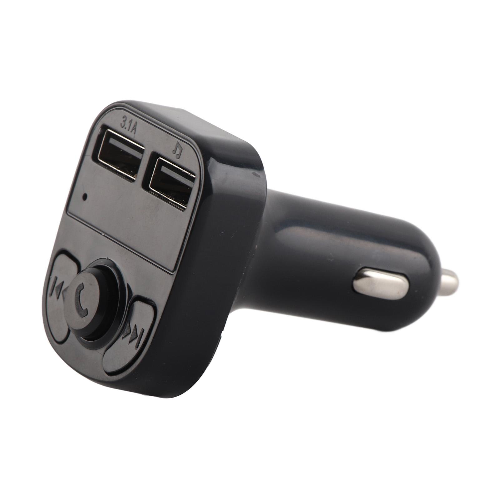 Автомобильное зарядное устройство Bluetooth для мобильного телефона, черное, 1224 В FM-передатчик MP3-плеер с двумя USB-зарядками
Автомобильное зарядное устройство Bluetooth для мобильного телефона, черное, 1224 В FM-передатчик MP3-плеер с двумя USB-зарядками