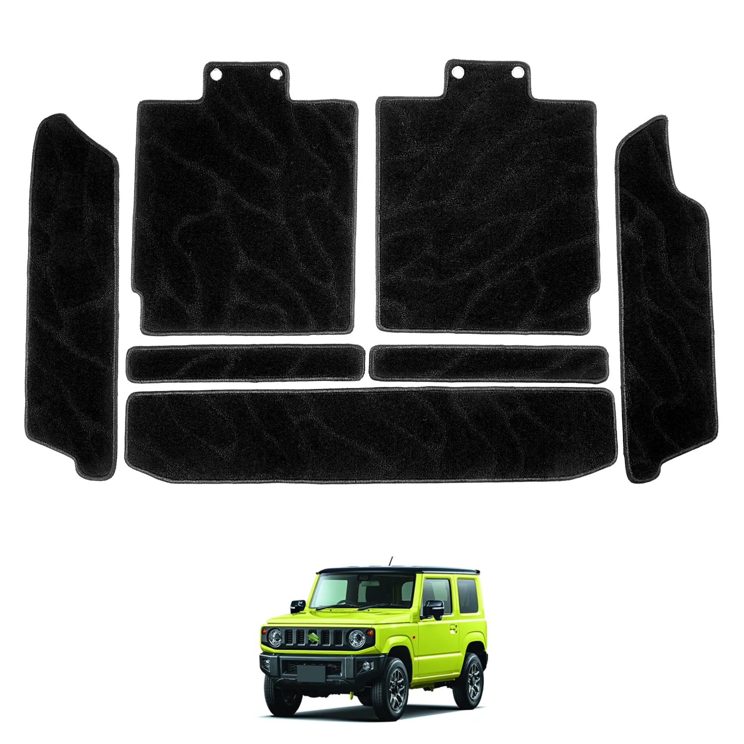 Автомобильные коврики в багажник AUTO SPEC для Suzuki Jimny JB64 JB74W, набор из 7 шт., рисунок «Волна» чёрный
Автомобильные коврики в багажник AUTO SPEC для Suzuki Jimny JB64 JB74W, набор из 7 шт., рисунок «Волна» чёрный