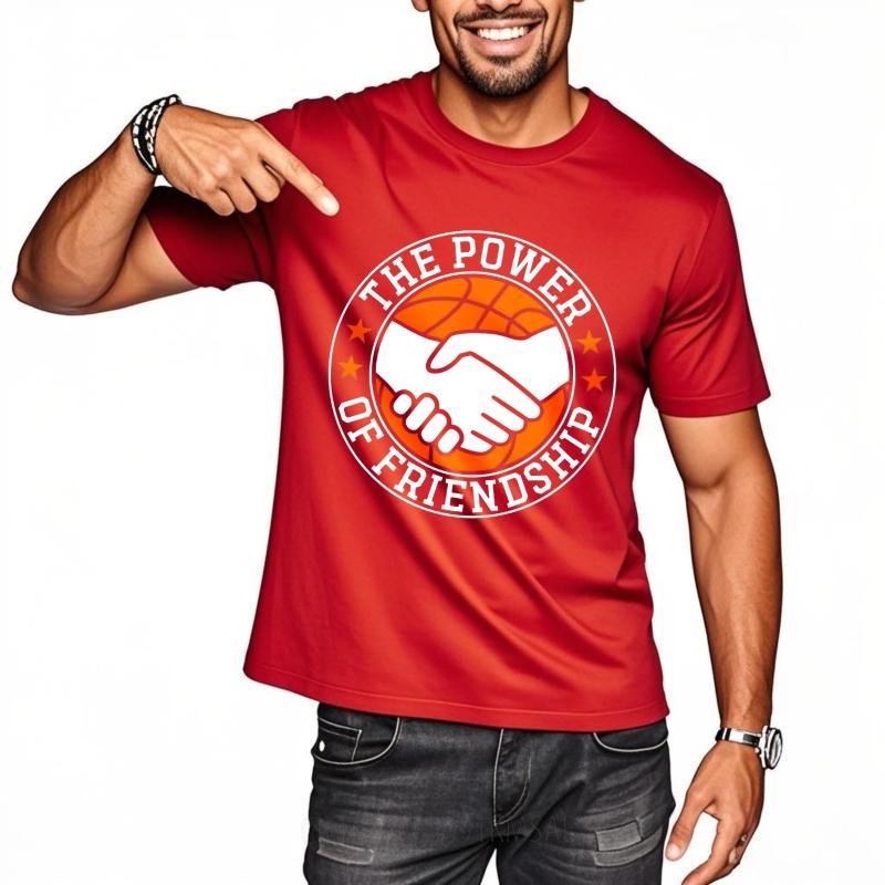 Vintage summer For men tshirt The Power Of Friendship Basketball Handshake Short Sleeve Workout Round Neck Teeshirt New Tee S
Vintage summer For men tshirt The Power Of Friendship Basketball Handshake Short Sleeve Workout Round Neck Teeshirt New Tee S