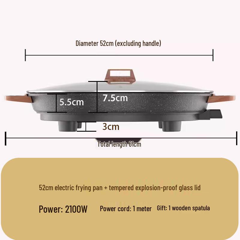 New XL Electric Crepe Maker & Multifunctional Pancake Frying Pan for Dumplings
New XL Electric Crepe Maker & Multifunctional Pancake Frying Pan for Dumplings