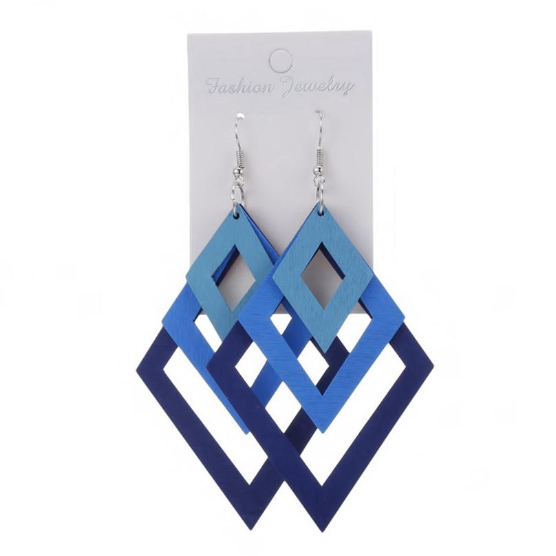 Европейский стиль Мода Многослойный нерегулярное дерево Болтание Крючок Серьги Женщины Ювелирные изделия Подарок