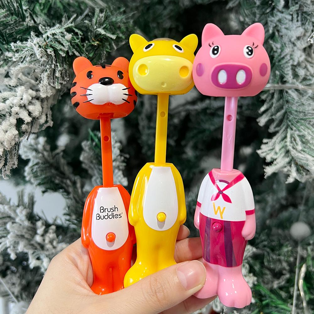 Baby Retractable Bounce Up Toothbrush Cute Animal Shaped Teethers Soft Bristle Oral Kids Teeth Care Cleaning
Baby Retractable Bounce Up Toothbrush Cute Animal Shaped Teethers Soft Bristle Oral Kids Teeth Care Cleaning