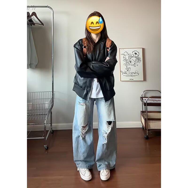 Autumn Casual Unisex Leather Jacket with Baseball Collar M
Autumn Casual Unisex Leather Jacket with Baseball Collar M