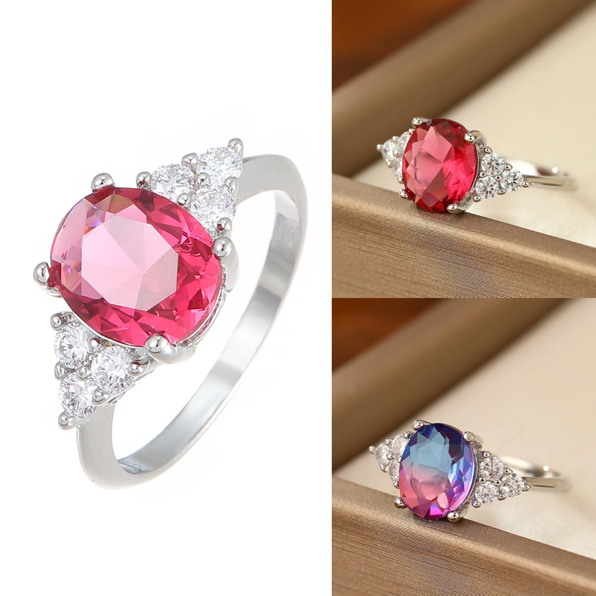 Women s Luxurious Cross-Border Fashion Zircon Ring - Colorful Purple-Blue Tourmaline, European and American Style Size 10
Women s Luxurious Cross-Border Fashion Zircon Ring - Colorful Purple-Blue Tourmaline, European and American Style Size 10