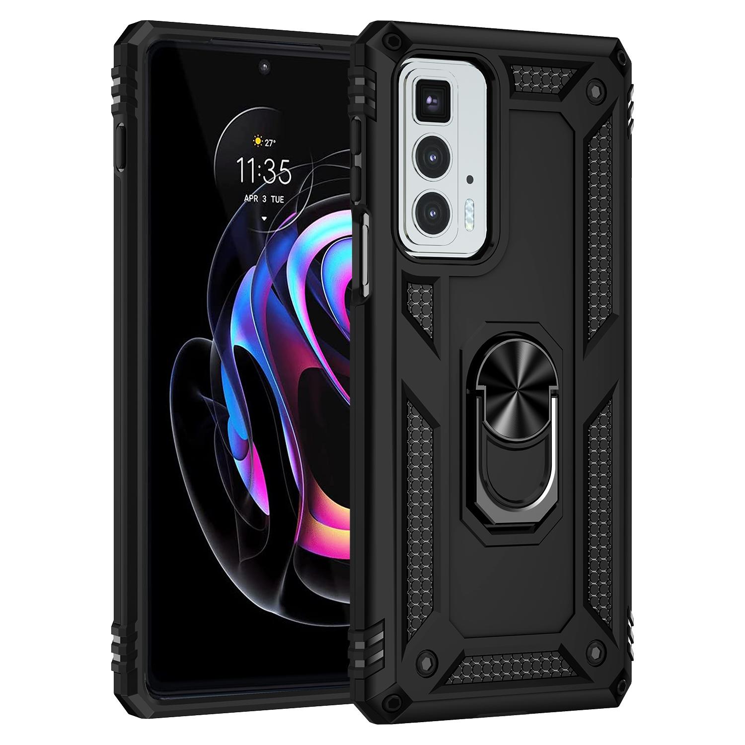 For Motorola Edge 20 Pro Military Grade Protection Hybrid Cell Phone Case 110-Degree+360-Degree Rotating Ring Kickstand Black
For Motorola Edge 20 Pro Military Grade Protection Hybrid Cell Phone Case 110-Degree+360-Degree Rotating Ring Kickstand Black
