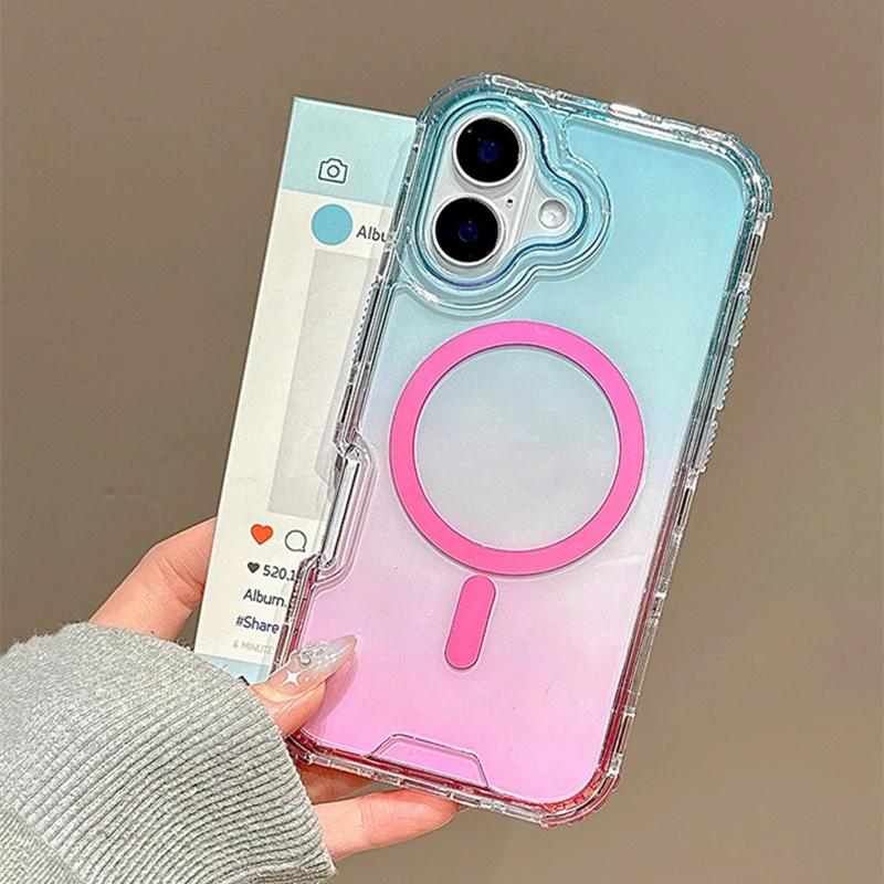 3 IN 1 Gradient Clear Magnetic Shockproof Case For iPhone 16 15 14 13 12 11 Pro Max Ultra Slim Anti Slip Wireless Charging Cover iPhone 14 Pro
3 IN 1 Gradient Clear Magnetic Shockproof Case For iPhone 16 15 14 13 12 11 Pro Max Ultra Slim Anti Slip Wireless Charging Cover iPhone 14 Pro