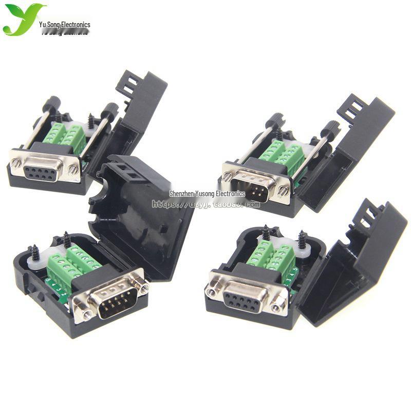 DB9 Male-Female Solderless Serial Port Adapter with Terminal & Shell Male with Nut
DB9 Male-Female Solderless Serial Port Adapter with Terminal & Shell Male with Nut