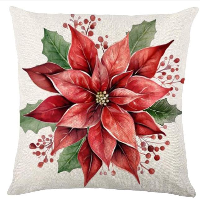New Red Floral Christmas Pillowcase Linen Print Pillowcase Festive Room Sofa Decoration Cushion Cover
New Red Floral Christmas Pillowcase Linen Print Pillowcase Festive Room Sofa Decoration Cushion Cover
