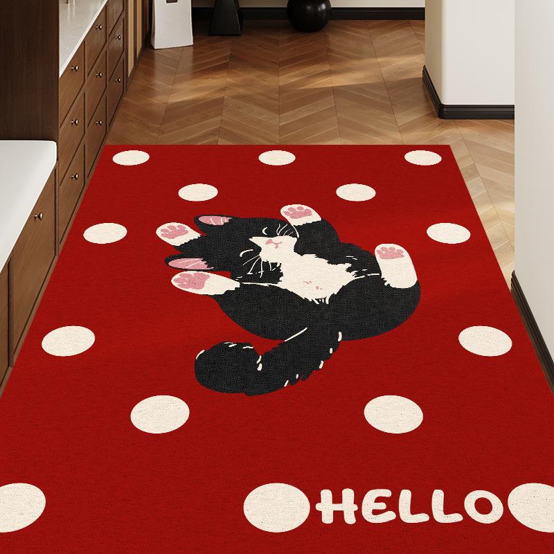 Cartoon Cat Carpet Black White Kitten Rug HELLO Mat Pink Plaid Red Polka Dot Home Decoration Entryway Floor Mat Bedroom Decor 40X60CM
Cartoon Cat Carpet Black White Kitten Rug HELLO Mat Pink Plaid Red Polka Dot Home Decoration Entryway Floor Mat Bedroom Decor 40X60CM