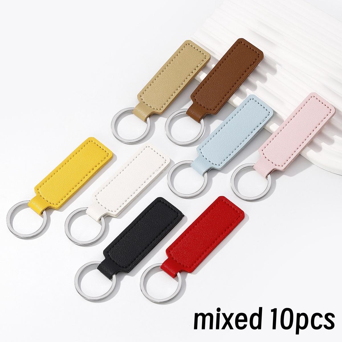 10Pcs Bright PU Leather Keychain Double Sided Car Keychain Key Accessories New Simple Unisex Keyrings 1.2x3.7inch
10Pcs Bright PU Leather Keychain Double Sided Car Keychain Key Accessories New Simple Unisex Keyrings 1.2x3.7inch