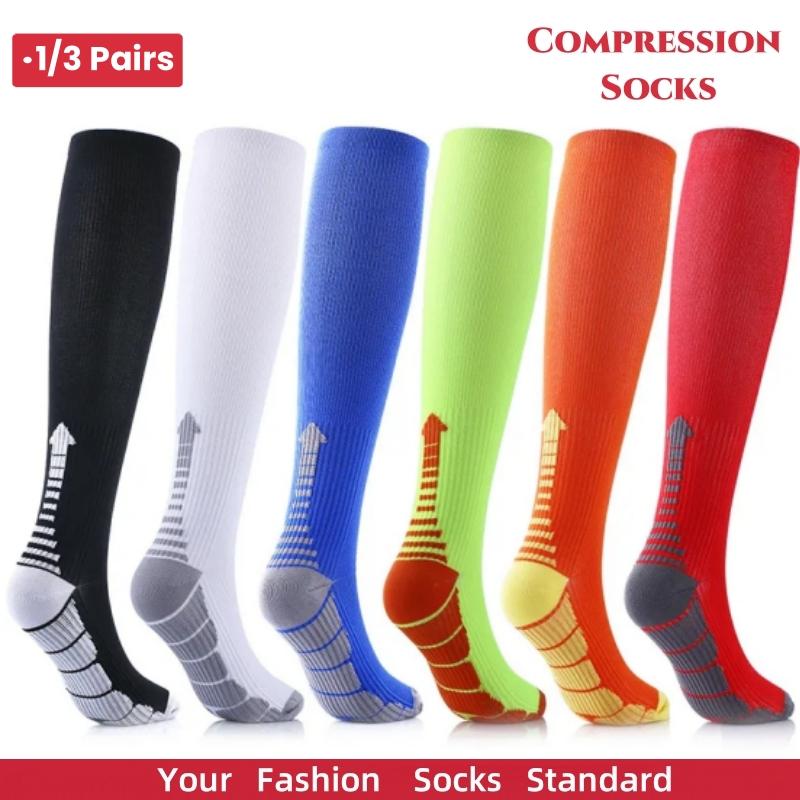 1/3 Pairs Compression Socks Knee High 20-30 Mmhg Fit Medical Edema Diabetes Varicose Veins Running Marathon Sports Socks S
1/3 Pairs Compression Socks Knee High 20-30 Mmhg Fit Medical Edema Diabetes Varicose Veins Running Marathon Sports Socks S
