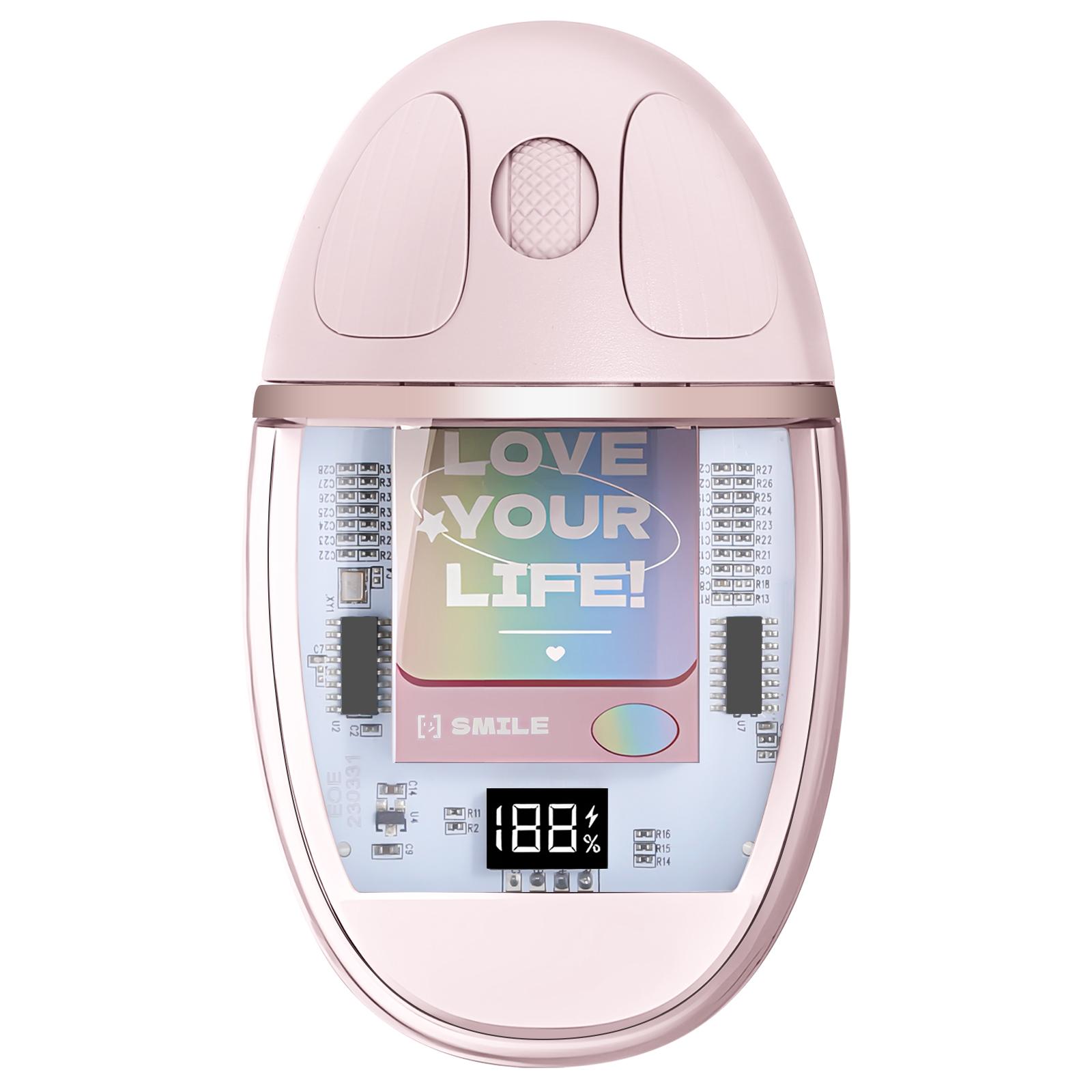 BENWIS OT-CMS-WH Crystal Mouse Silent Wireless Bluetooth-compatible/2.4GHz Dual Mode Mice Pink
BENWIS OT-CMS-WH Crystal Mouse Silent Wireless Bluetooth-compatible/2.4GHz Dual Mode Mice Pink