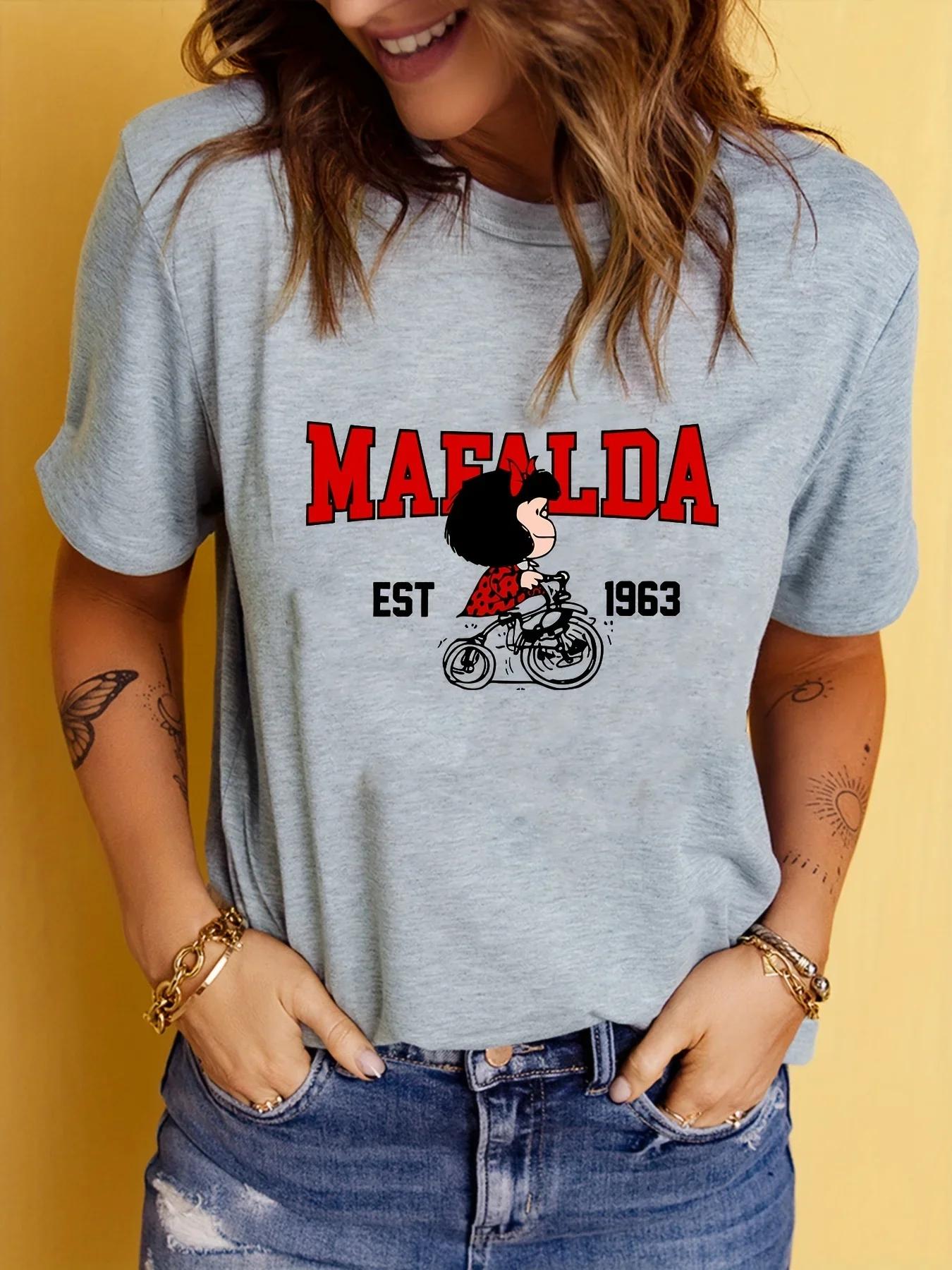 MAEALDA Womens Fashion Black TShirt Mafalda EST 1956 Graphic Casual Slim Fit Short Sleeve Crew Neck Top for Women 4XL
MAEALDA Womens Fashion Black TShirt Mafalda EST 1956 Graphic Casual Slim Fit Short Sleeve Crew Neck Top for Women 4XL