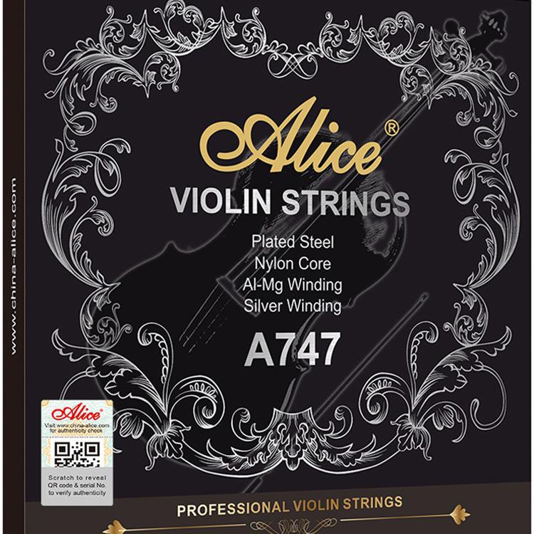 Alice Professional Violin Strings A747: Nylon Strings with Pure Silver Wound G String & Extra E1 String Included.
Alice Professional Violin Strings A747: Nylon Strings with Pure Silver Wound G String & Extra E1 String Included.