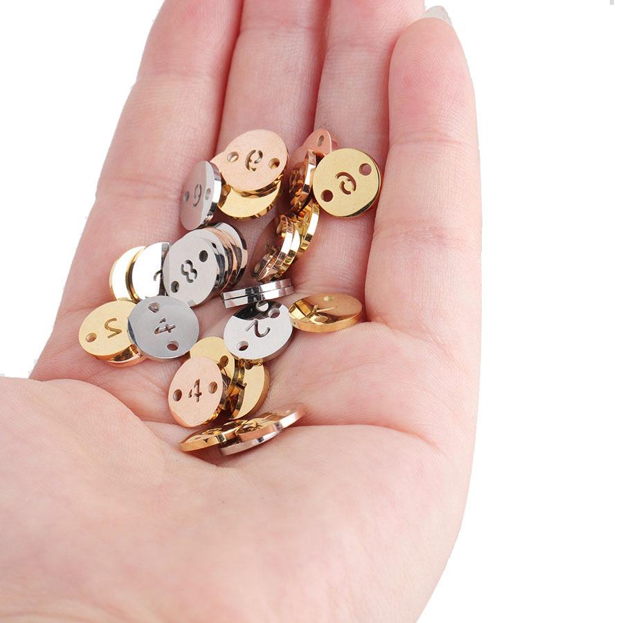 Stainless Steel Double-Hole Numeral Pendant (0-9) - 10mm Circular Tag for DIY Accessories Steel 1.2x10mm
Stainless Steel Double-Hole Numeral Pendant (0-9) - 10mm Circular Tag for DIY Accessories Steel 1.2x10mm