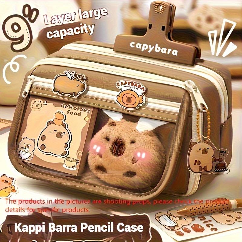 Capybara Pencil Case Set, Including Pencil Case and 10 Stickers, Multi-layer Capybara Pencil Case, DIY Small Bag for Organizing Study Supplies Pencil Case + 10 Random Stickers
Capybara Pencil Case Set, Including Pencil Case and 10 Stickers, Multi-layer Capybara Pencil Case, DIY Small Bag for Organizing Study Supplies Pencil Case + 10 Random Stickers