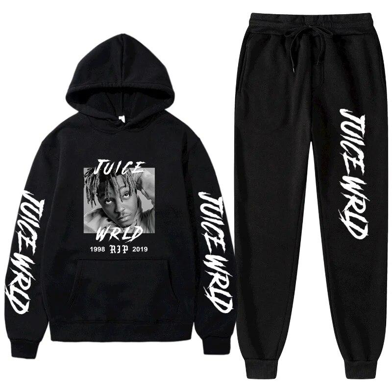 Рэппер Juice Wrld с принтом осень/зима для мужчин/женщин хлопковый спортивный костюм повседневная толстовка + брюки комплект из 2 предметов толстовка одежда унисекс 
Рэппер Juice Wrld с принтом осень/зима для мужчин/женщин хлопковый спортивный костюм повседневная толстовка + брюки комплект из 2 предметов толстовка одежда унисекс