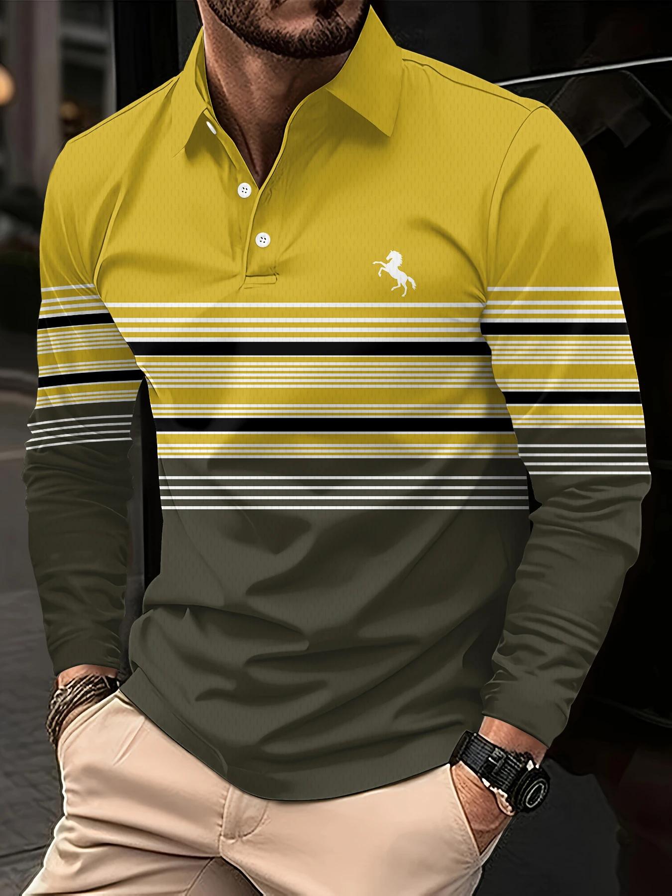 Мужская весенне-осенняя рубашка с длинным рукавом поло мужская деловая повседневная с лацканами полосатый топ поло 3XL
Мужская весенне-осенняя рубашка с длинным рукавом поло мужская деловая повседневная с лацканами полосатый топ поло 3XL