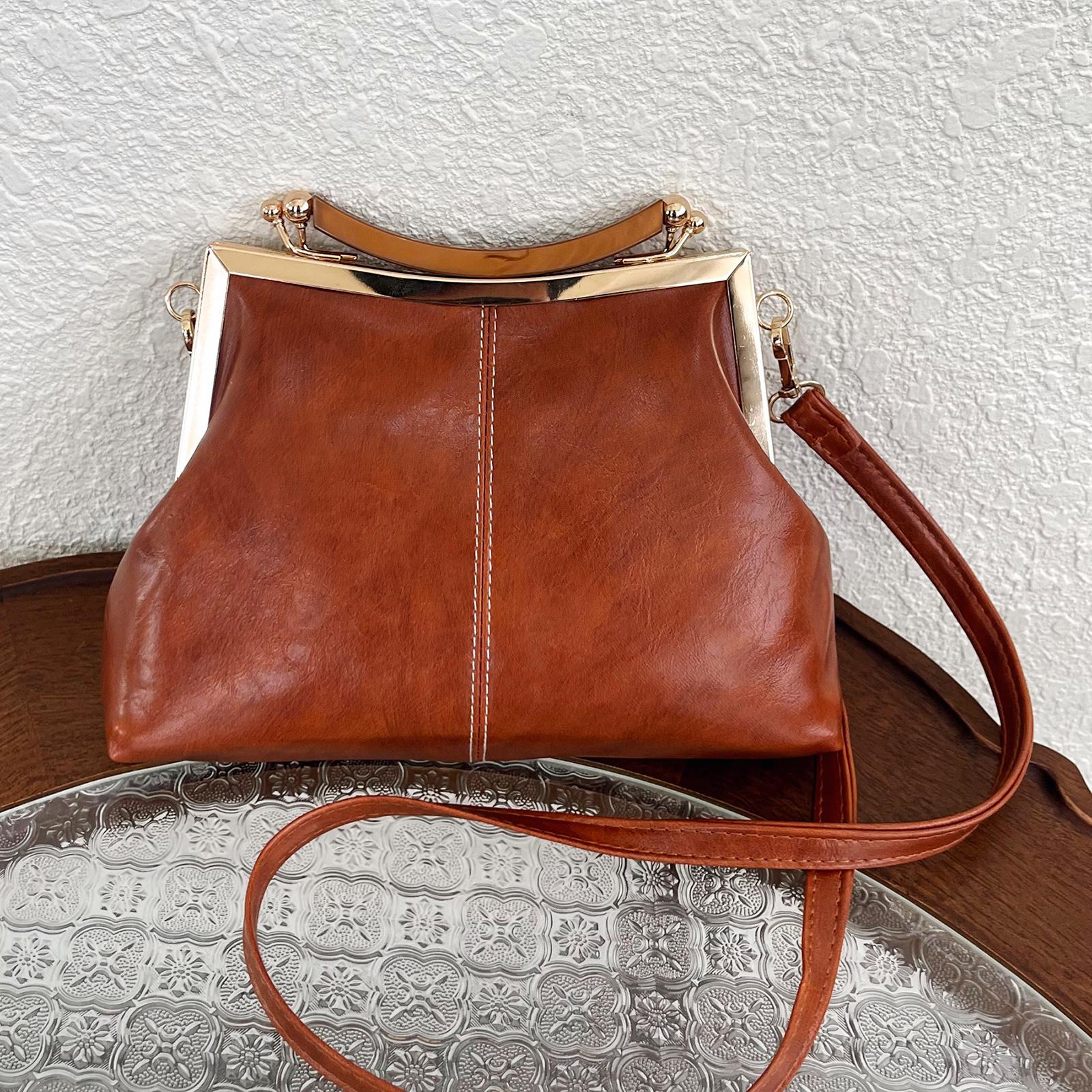 Elegant Retro Y2K Handbag with Detachable Strap Designer Top Handle Purses Shoulder Bag for Women Work Travel Dating Shopping коричневий
Elegant Retro Y2K Handbag with Detachable Strap Designer Top Handle Purses Shoulder Bag for Women Work Travel Dating Shopping коричневий