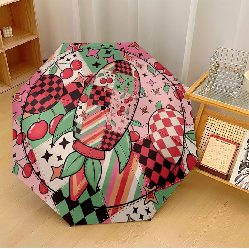 Cherry Blossoms and Cherries Printed umbrella windproof folding umbrella portable sun and rain umbrella suitable for gifting
Cherry Blossoms and Cherries Printed umbrella windproof folding umbrella portable sun and rain umbrella suitable for gifting