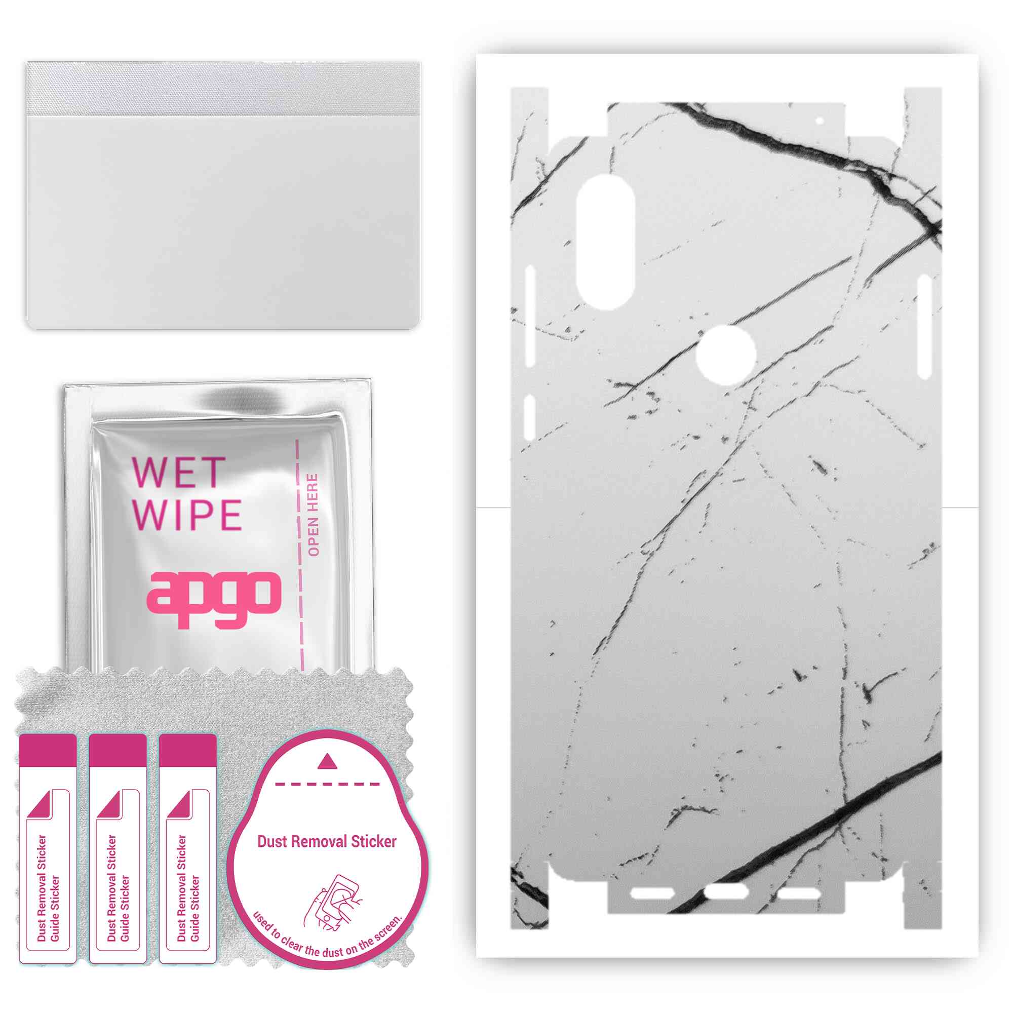 Apgo Protective Skin Sticker for the back+sides compatible with Xiaomi Mi Mix 2S, Full Wrap Film, Foil, Vinyl - Pattern White Marble
Apgo Protective Skin Sticker for the back+sides compatible with Xiaomi Mi Mix 2S, Full Wrap Film, Foil, Vinyl - Pattern White Marble