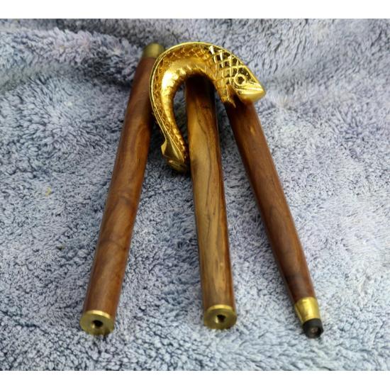 Brass Gold Antique Cobra Head Walking Stick Cane, Brass Cobra Snake Handle Wood Walking Stick Cane 3 Part Open Stick 2 Finish Wood Stick
Brass Gold Antique Cobra Head Walking Stick Cane, Brass Cobra Snake Handle Wood Walking Stick Cane 3 Part Open Stick 2 Finish Wood Stick