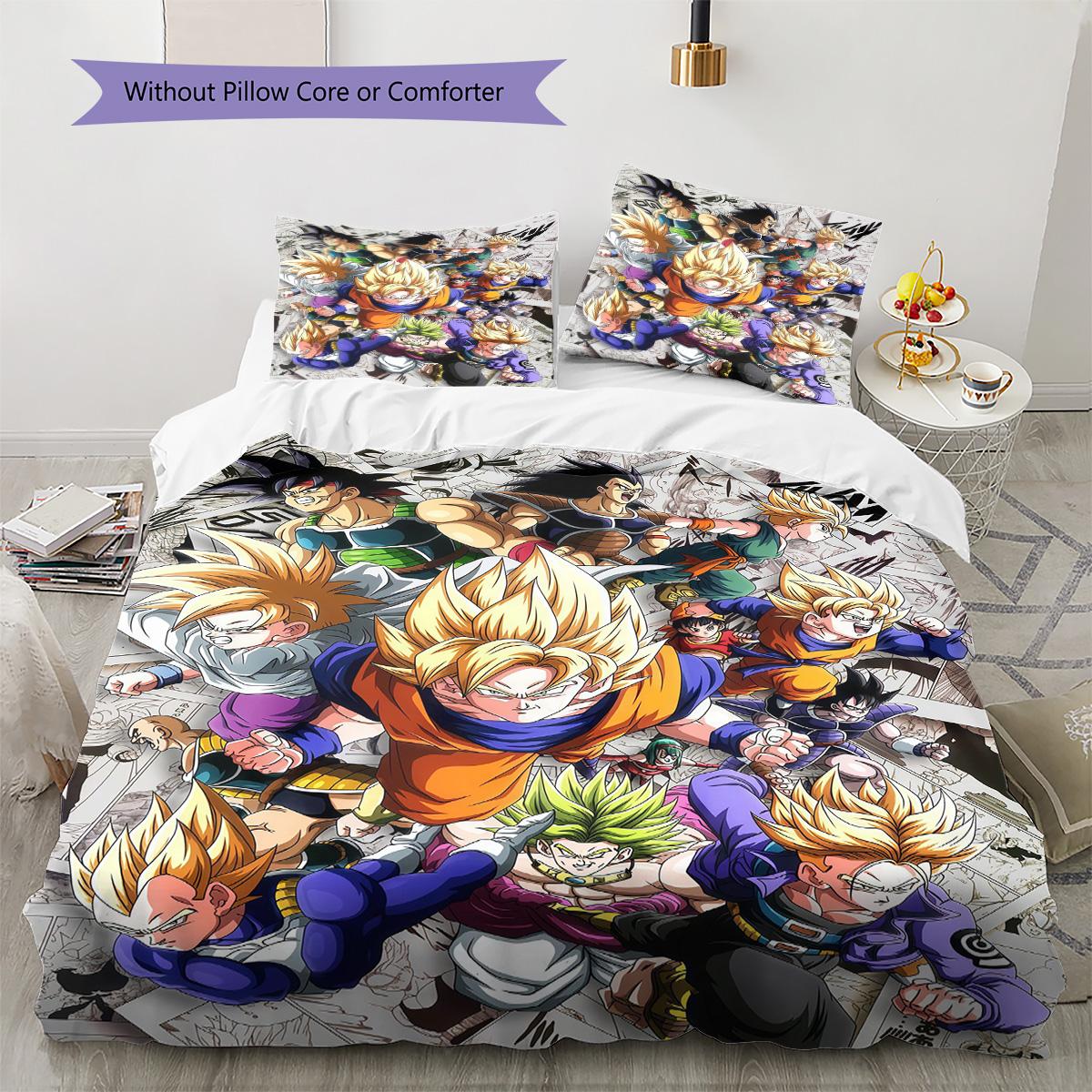 Dragon Ball Dynamic Bedding Set Breathable Duvet Cover with Pillowcases Washable Bedding for Home Bedroom 135x200cm
Dragon Ball Dynamic Bedding Set Breathable Duvet Cover with Pillowcases Washable Bedding for Home Bedroom 135x200cm