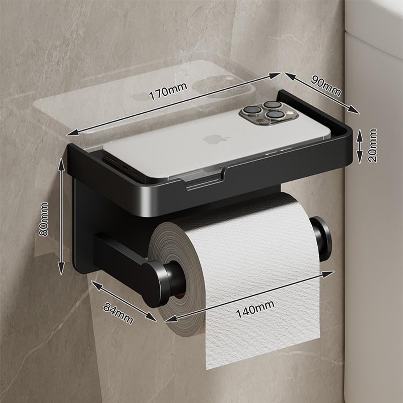 Wall-Mounted Two-In-One Toilet Paper Holder Space Aluminum Paper Towel Storage Rack Bathroom Mobile Phone Storage Rack
Wall-Mounted Two-In-One Toilet Paper Holder Space Aluminum Paper Towel Storage Rack Bathroom Mobile Phone Storage Rack