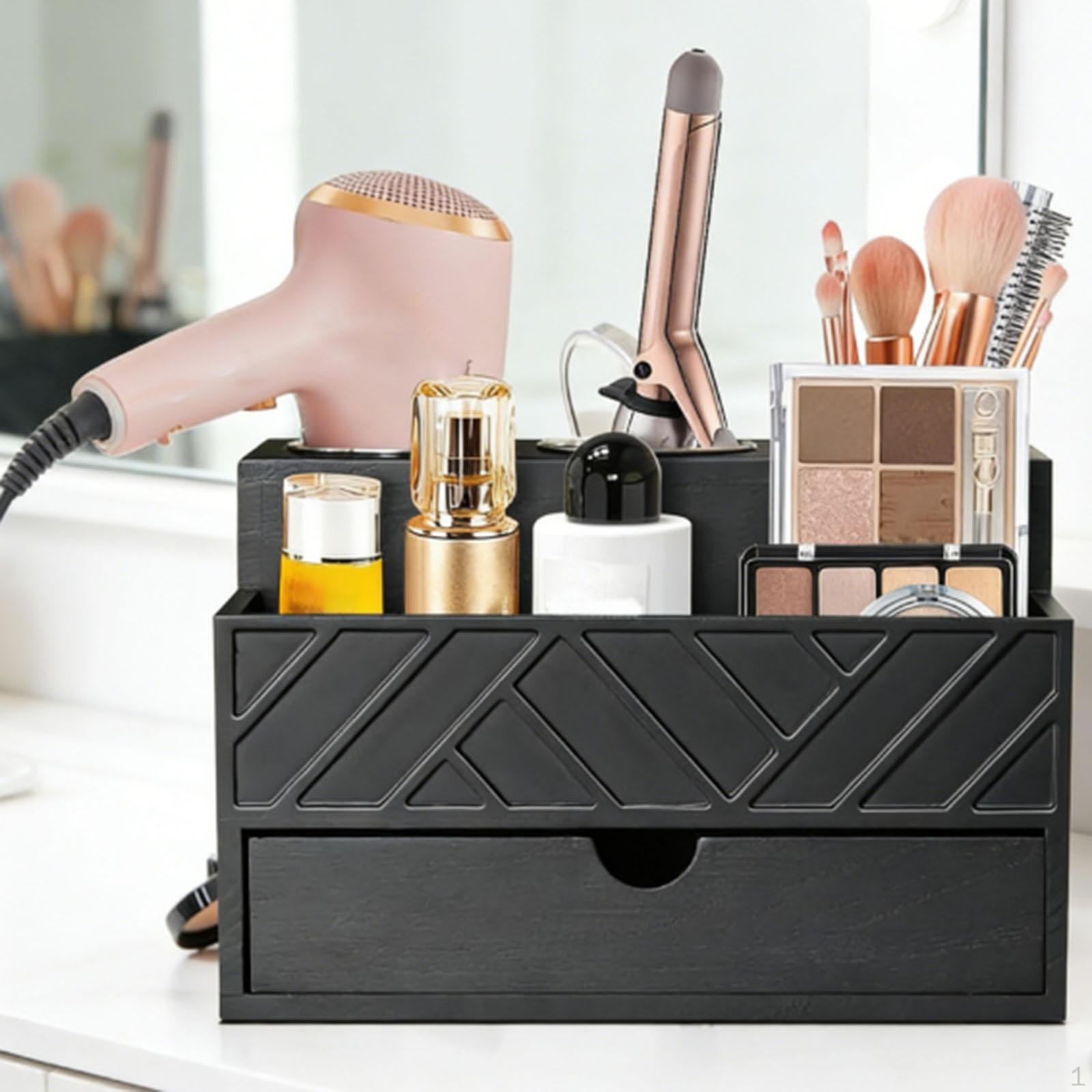 Hair Tool Organizer Makeup Large Capacity with Drawer Beauty Holder for Lipstick Brush
Hair Tool Organizer Makeup Large Capacity with Drawer Beauty Holder for Lipstick Brush