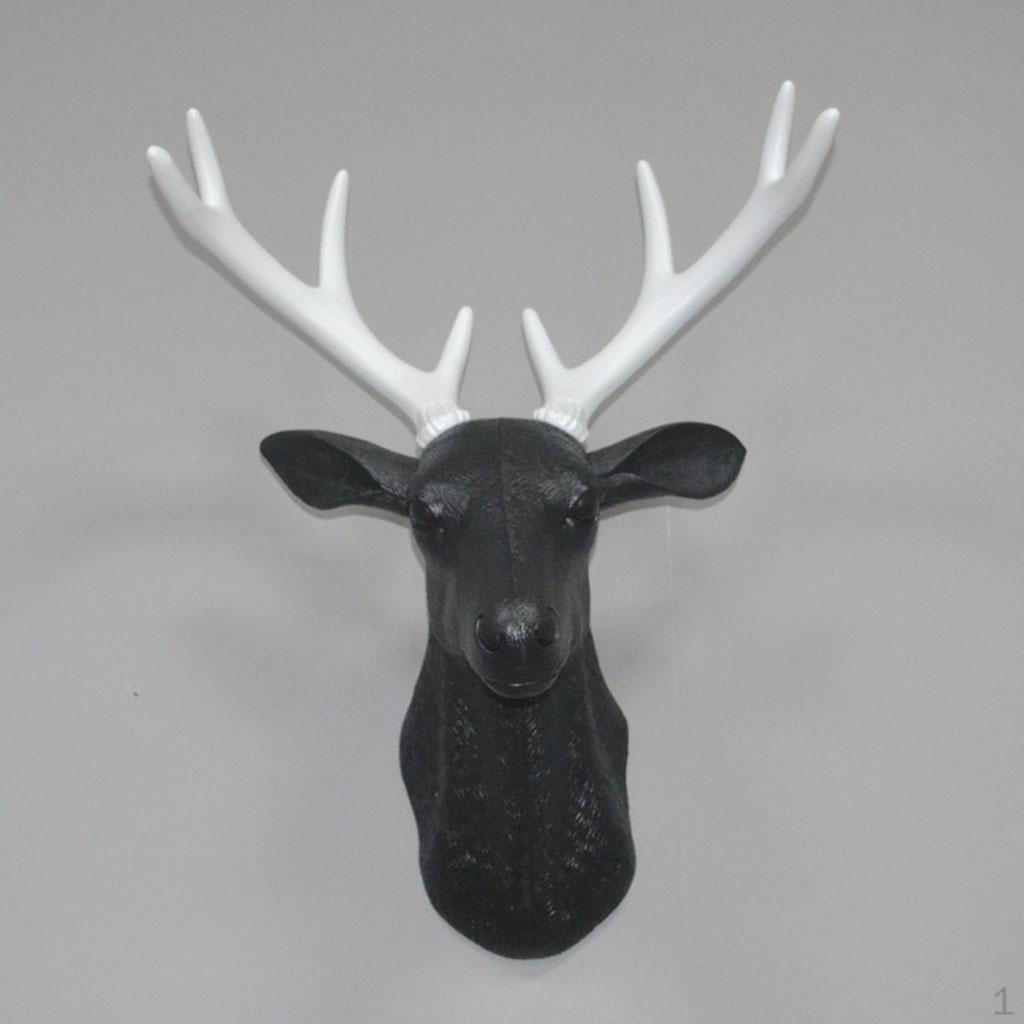 Головы животных Искусственная таксидермическая голова Настенный декор 3D украшение с оленями, бар Black white
Головы животных Искусственная таксидермическая голова Настенный декор 3D украшение с оленями, бар Black white