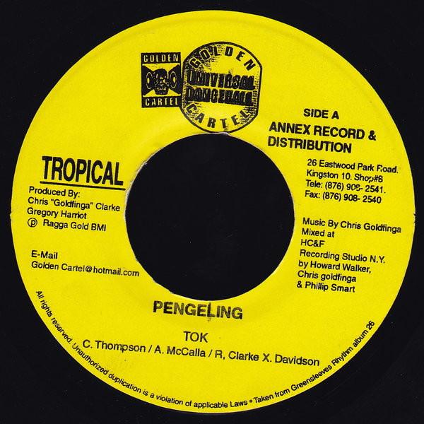 7inch Record T.O.K. - Pengeling NONE Golden Cartel R 2002 Jamaica Reggae, Ska & Dub Used
7inch Record T.O.K. - Pengeling NONE Golden Cartel R 2002 Jamaica Reggae, Ska & Dub Used