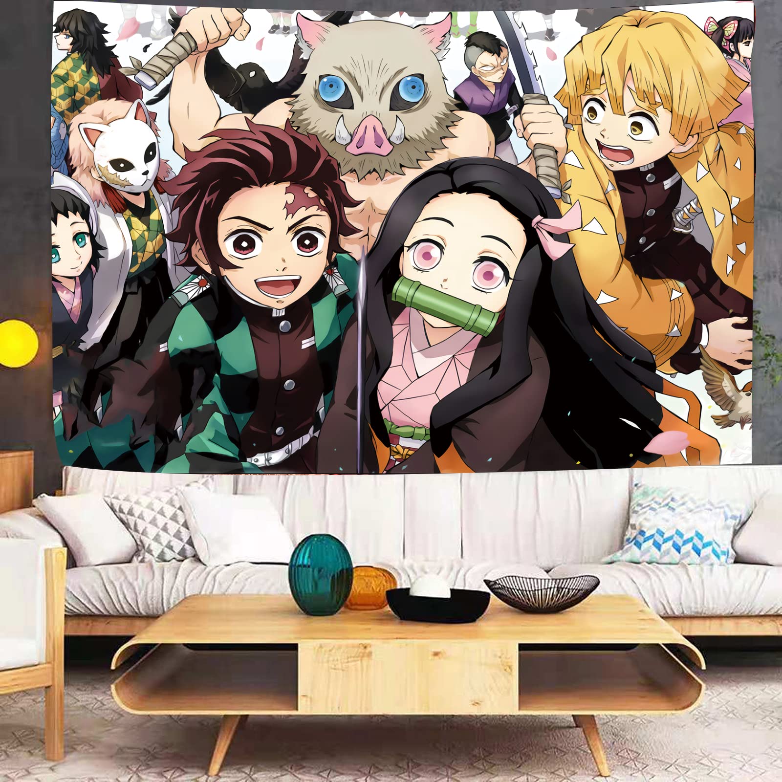 Demon Slayer Anime Wall Tapestry Japanese Cartoon Wall Hanging Living Room Bedroom College Dorm Home Decoration Background Cloth 74x94cm(29x37in)
Demon Slayer Anime Wall Tapestry Japanese Cartoon Wall Hanging Living Room Bedroom College Dorm Home Decoration Background Cloth 74x94cm(29x37in)