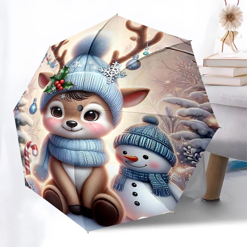 1pc Christmas Deer Hat with Holly Berries, Auto Open Close Umbrella, Portable 3-Fold Design, 8-Bone Iron Frame, Outdoor Umbrella, Festive Gift for Fan
1pc Christmas Deer Hat with Holly Berries, Auto Open Close Umbrella, Portable 3-Fold Design, 8-Bone Iron Frame, Outdoor Umbrella, Festive Gift for Fan