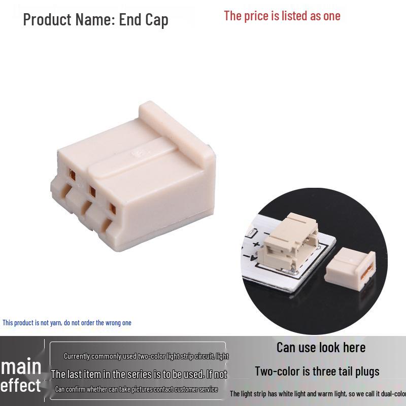 Triple Connector - Dual-Color LED Strip Ceiling Light Terminal Patch Adapter
Triple Connector - Dual-Color LED Strip Ceiling Light Terminal Patch Adapter
